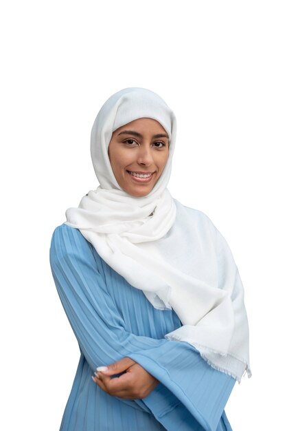 portrait woman wearing hijab 23 2150945104